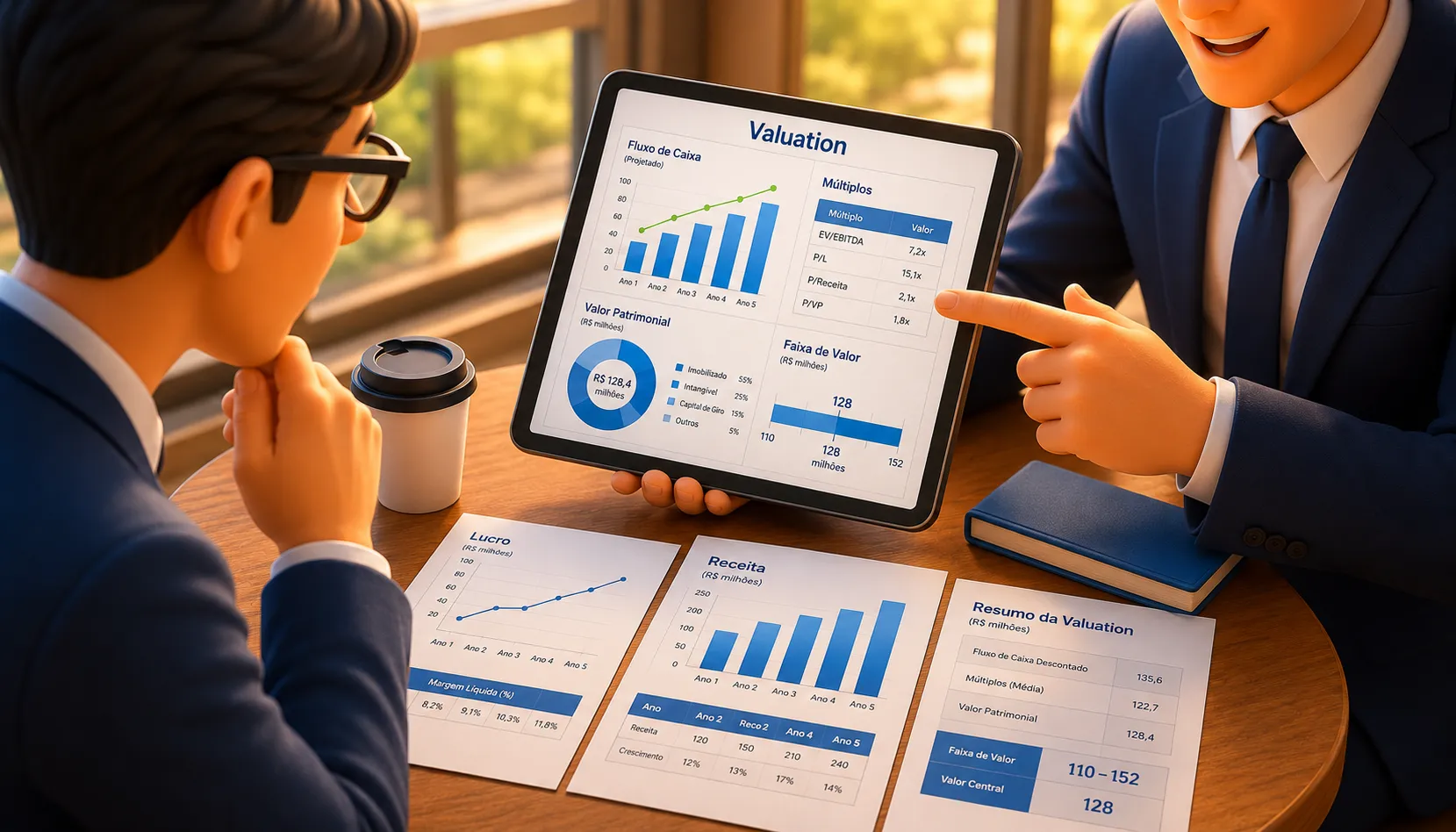 Ilustração sobre valuation de negócios